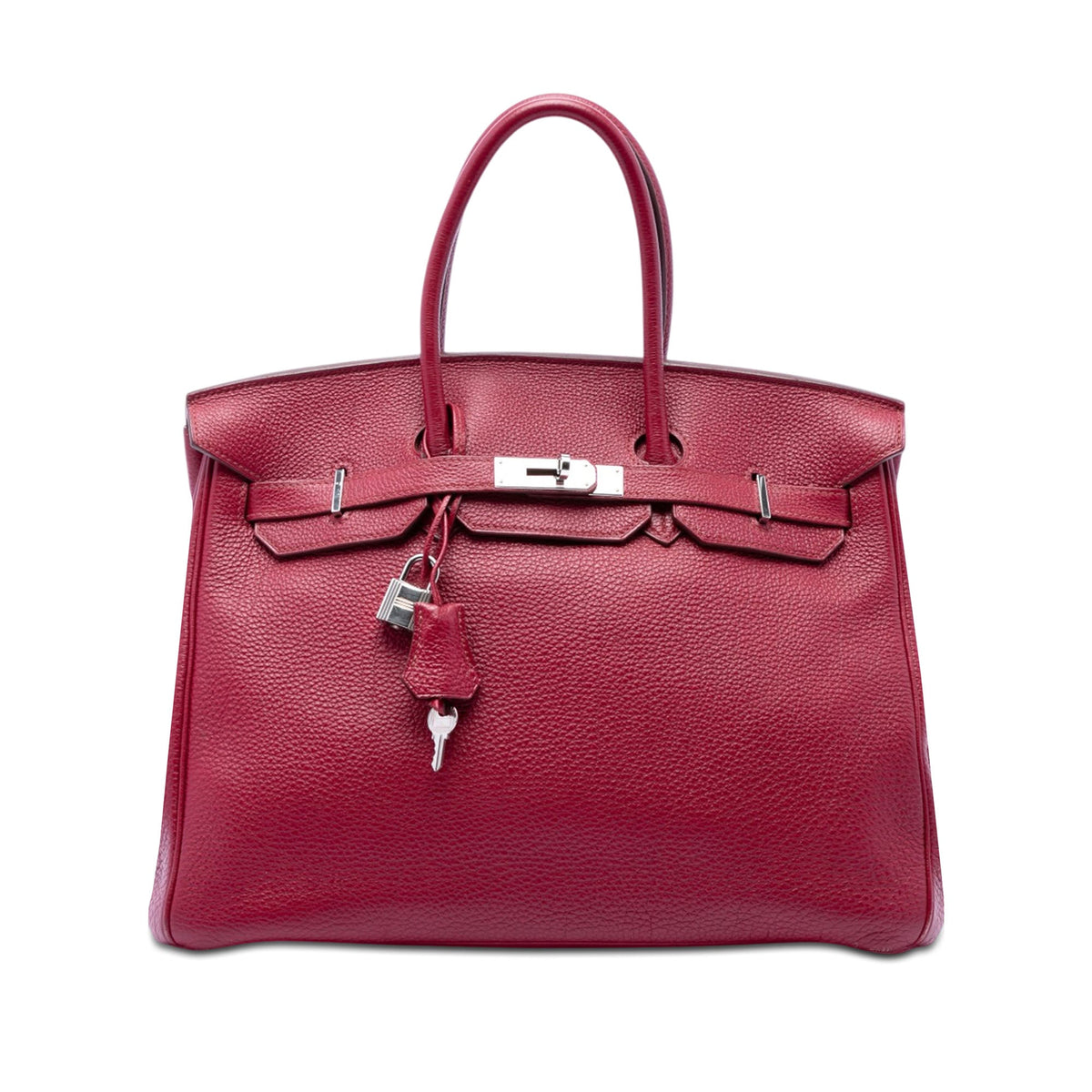 Birkin Handbag Red Togo with Palladium Hardware 35