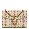 Calfskin Floral Print Mini Dionysus Chain Wallet Ivory Pink