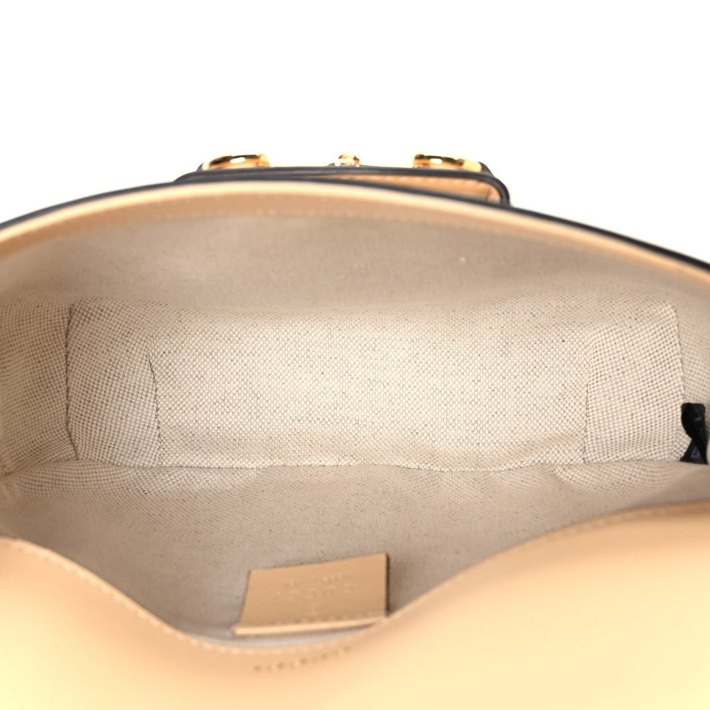 Azalea Calfskin Web Mini Horsebit 1955 Shoulder Bag Bubble Tea