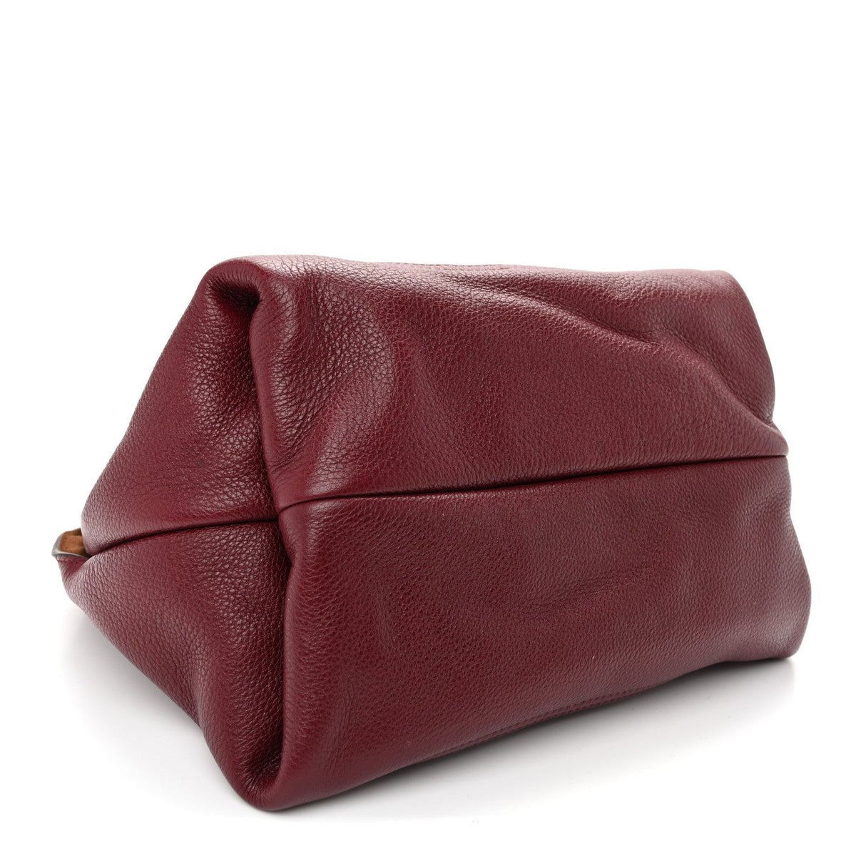 Grained Calfskin Softbit Medium Shoulder Bag Rosso Ancora