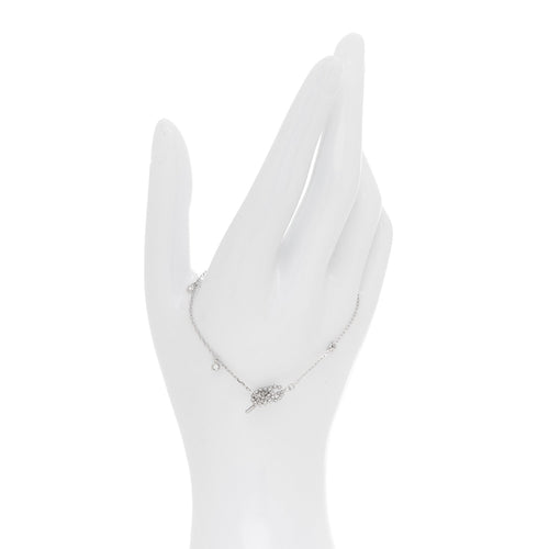 18K White Gold Diamond GG Running Bracelet