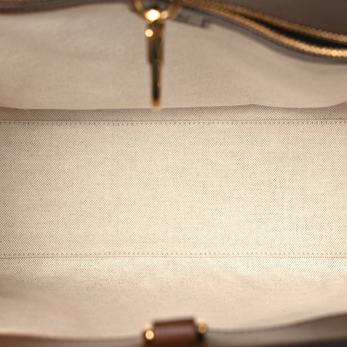 GG Supreme Monogram Azalea Calfskin Small Retro Interlocking G Tote Bag Beige Ebony Brown Sugar