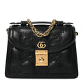 Calfskin GG Matelasse Mini Top Handle Shoulder Bag Black