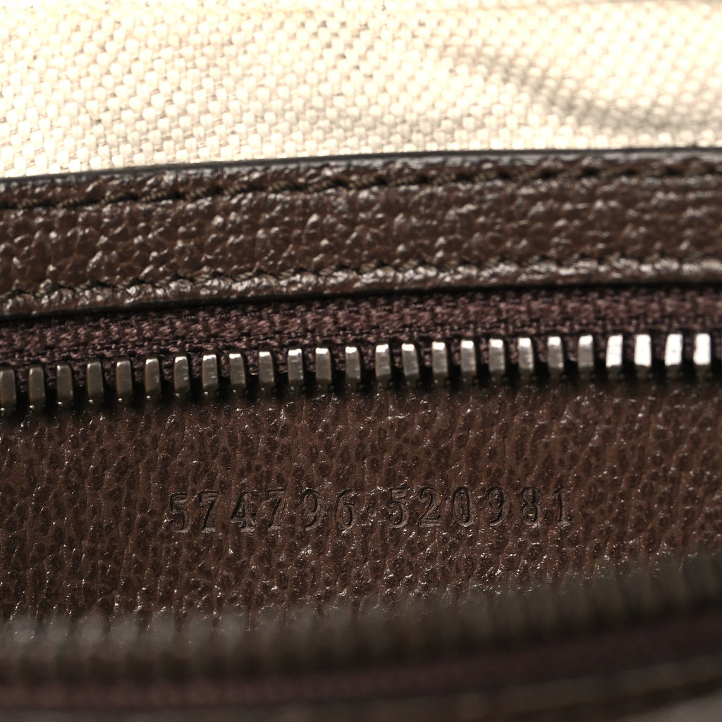 Soft GG Supreme Monogram Medium Ophidia Belt Bag Dark Brown