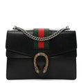 Calfskin Web Medium Dionysus Shoulder Bag Black