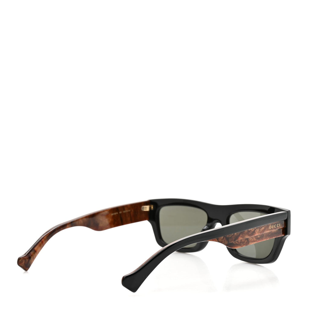 Acetate Rectangle Frame Web Sunglasses GG1301S Brown