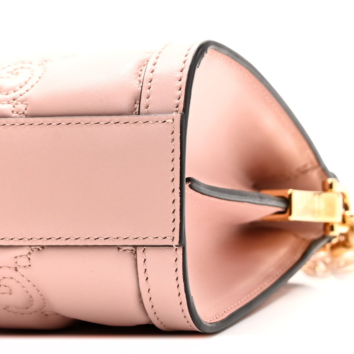 Calfskin GG Matelasse Small Slim Chain Shoulder Bag Perfect Pink Natural