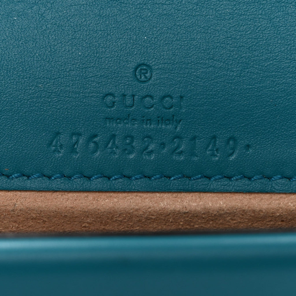 Velvet Super Mini Dionysus Shoulder Bag Pavone Cyan