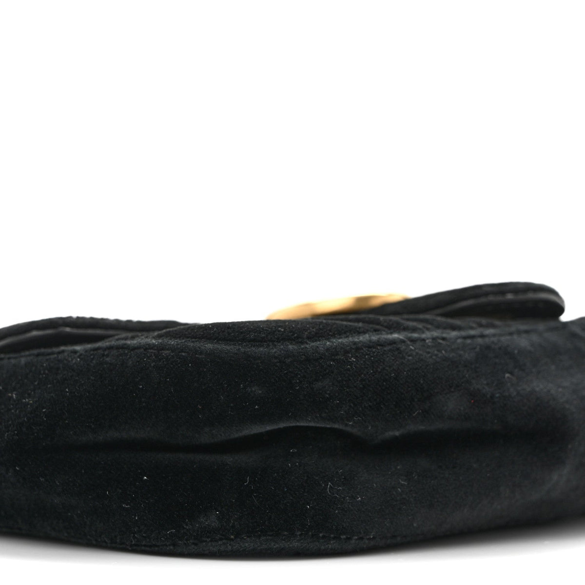 Velvet Matelasse Mini GG Marmont Shoulder Bag Black