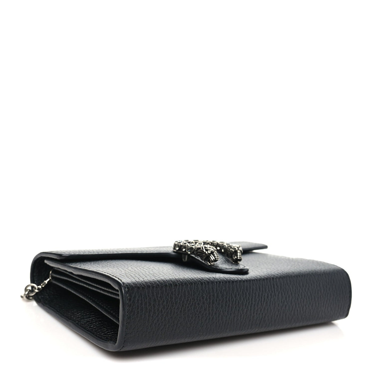 Calfskin Mini Dionysus Chain Wallet Black