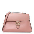 Dollar Calfskin Medium Interlocking G Top Handle Shoulder Bag Soft Pink