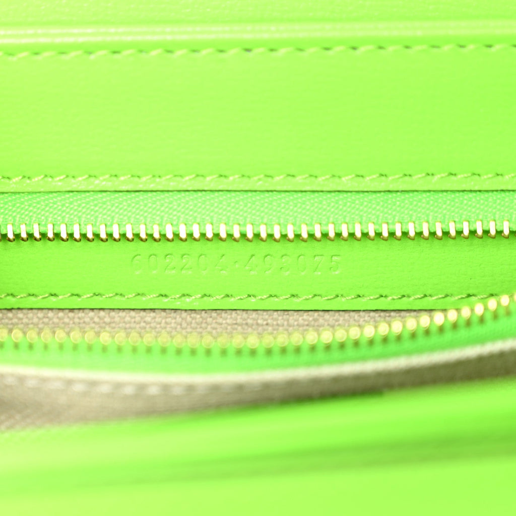 Azalea Calfskin Horsebit 1955 Shoulder Bag Electric Green