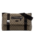 Double Buckle Messenger Bag GG Coated Canvas Large