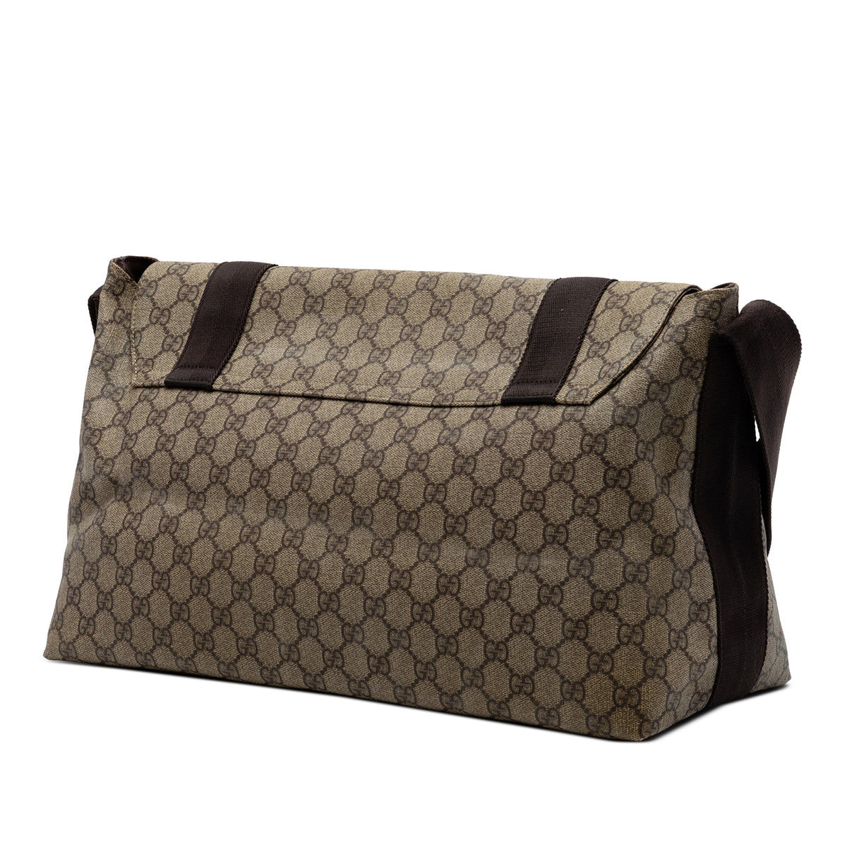 Double Buckle Messenger Bag GG Coated Canvas Large