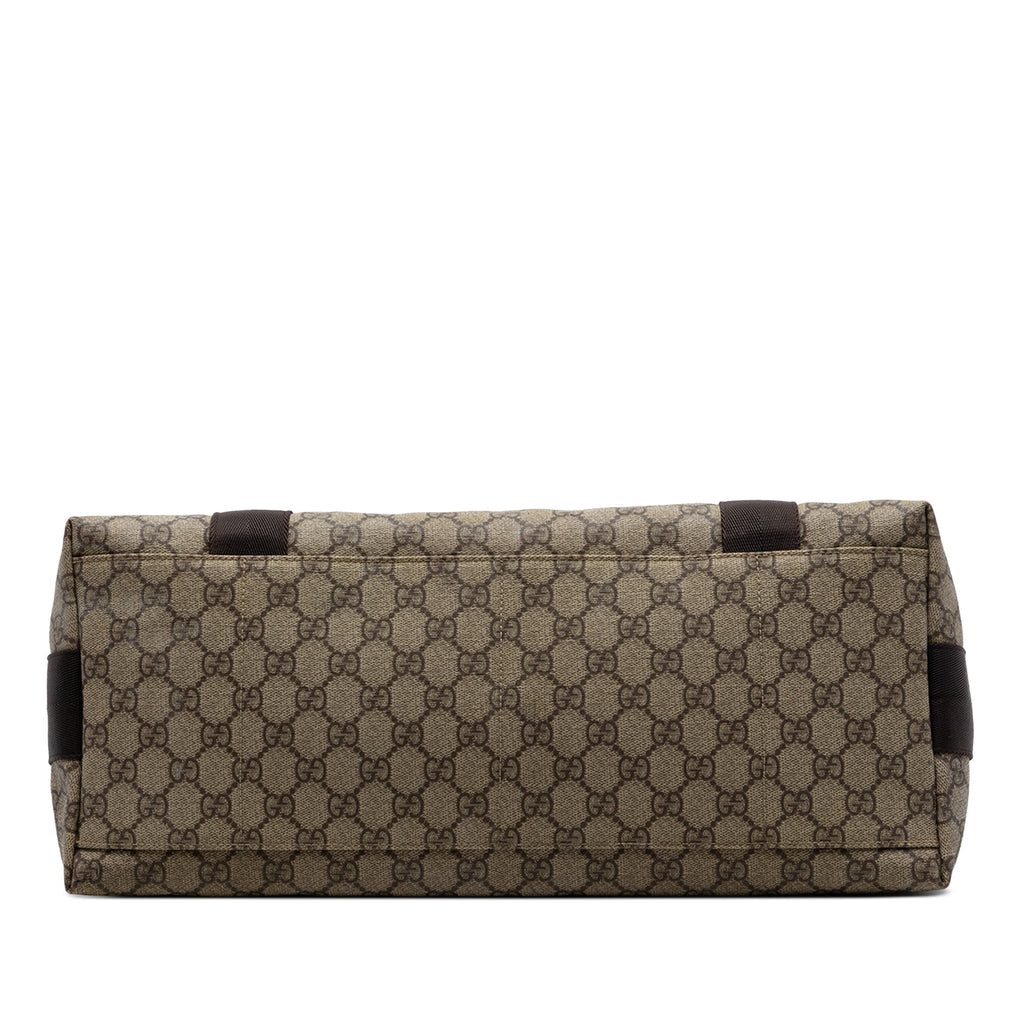 Double Buckle Messenger Bag GG Coated Canvas Large