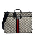 GG Supreme Monogram Web Savoy Garment Bag Beige Blue