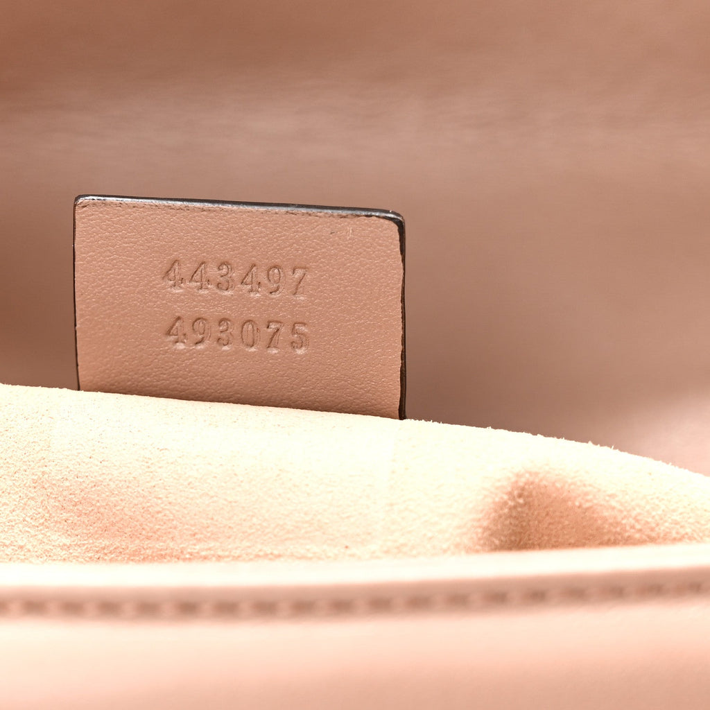 Calfskin Matelasse Small GG Marmont Shoulder Bag Porcelain Rose