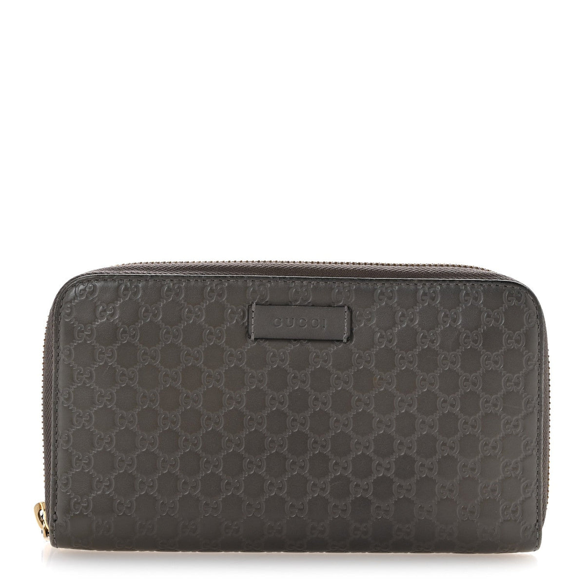 Microguccissima Zip Around Wallet Grey