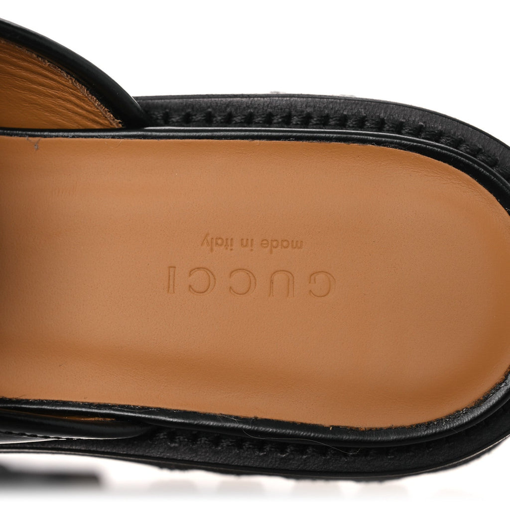 Cordovan Lux Womens Sylke Horsebit Platform Mules 37 Black