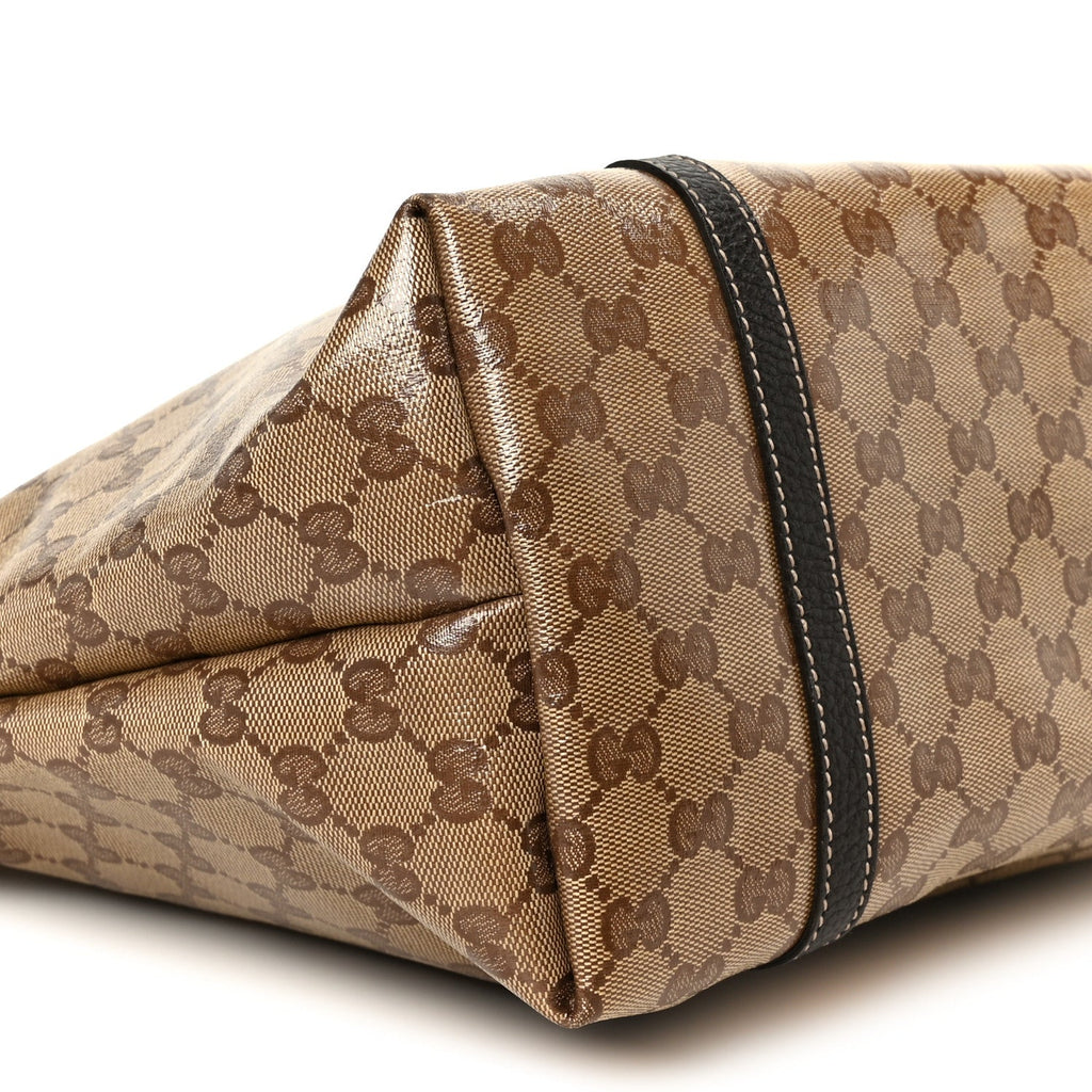 Crystal Monogram Medium Joy Tote Beige Ebony Testa Di Moro