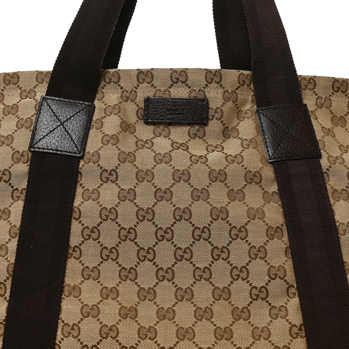 GG Monogram Medium Handle Vertical Tote Bag Dark Brown