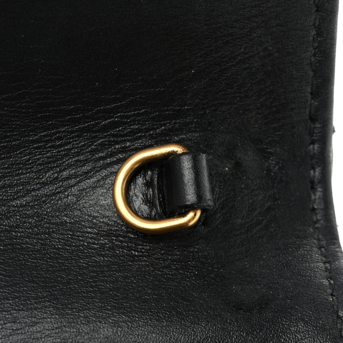Calfskin Matelasse GG Marmont Chain Wallet Black