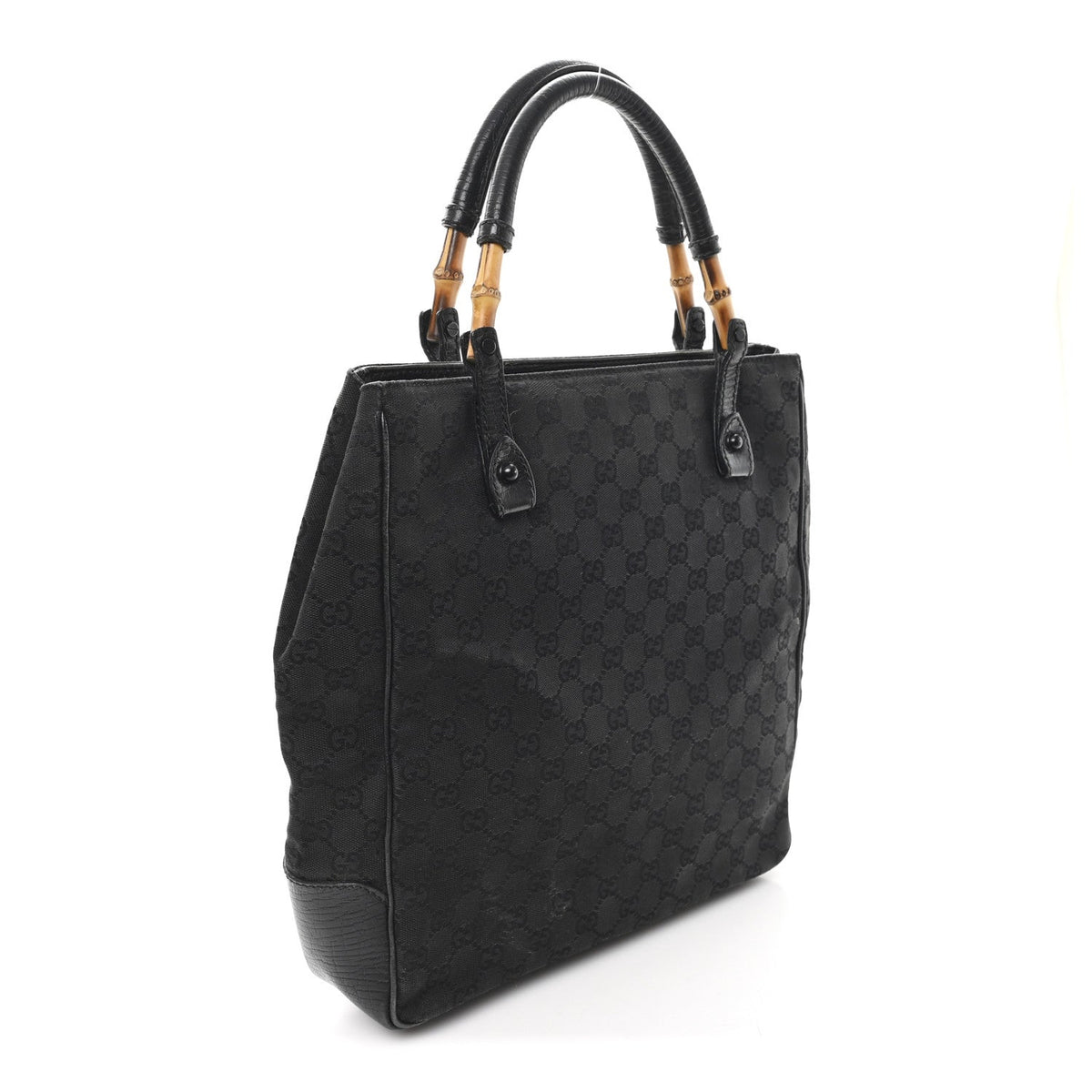 Monogram Bamboo Handle Bag Black