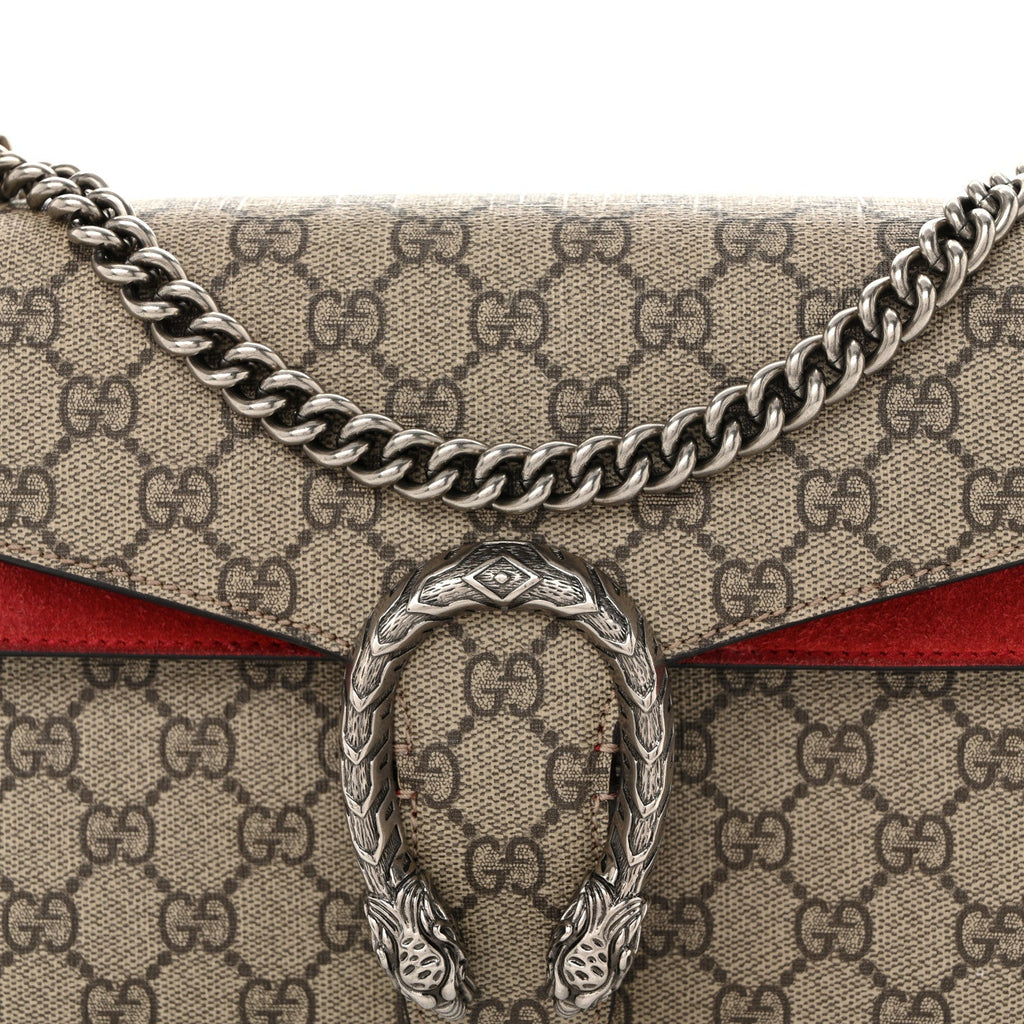 GG Supreme Monogram Small Dionysus Shoulder Bag Red