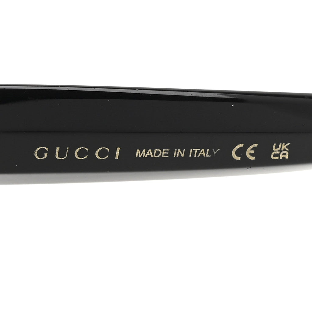 Acetate Crystal Star Round Frame Sunglasses GG0208S Black Black