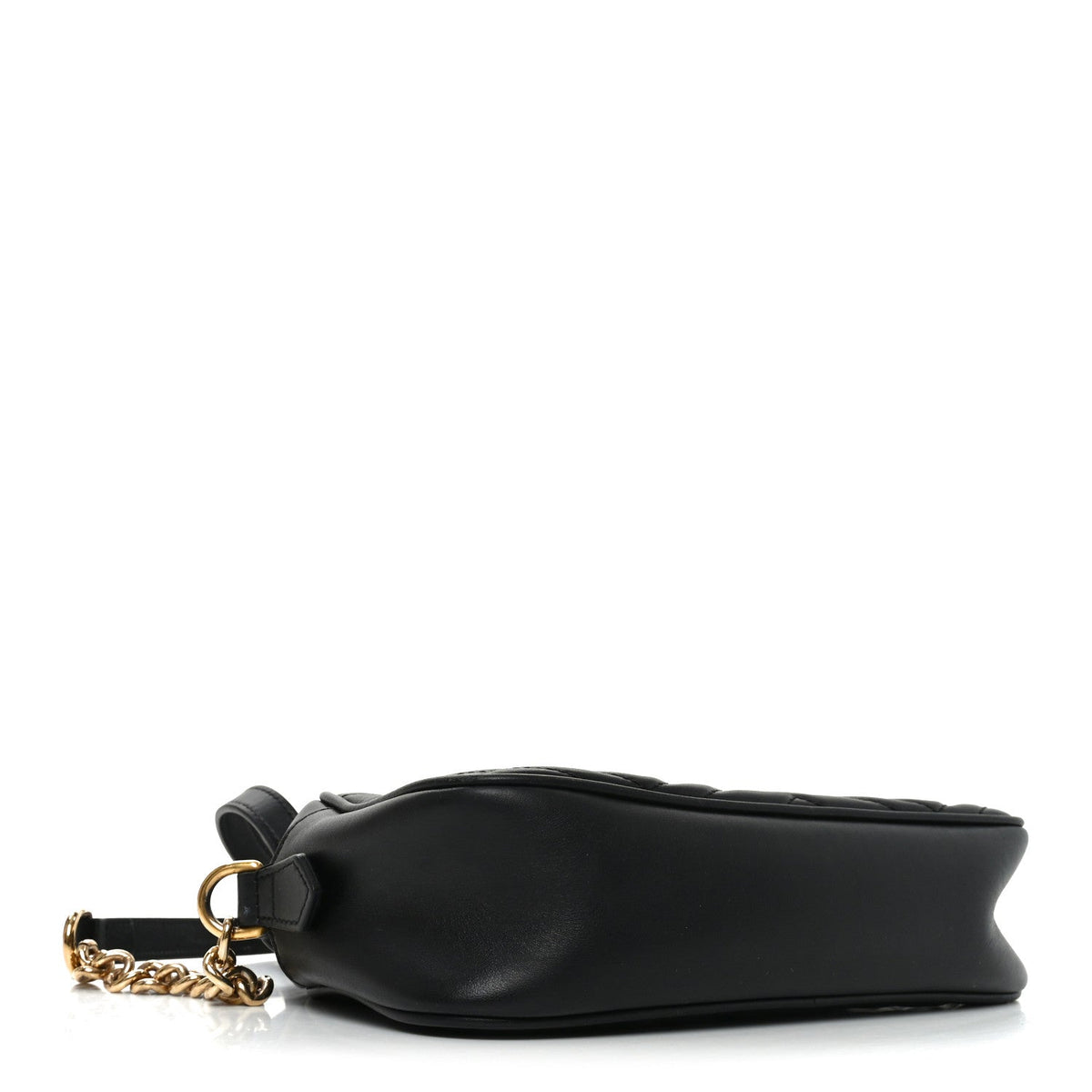 Calfskin Matelasse Small GG Marmont Chain Shoulder Bag Black