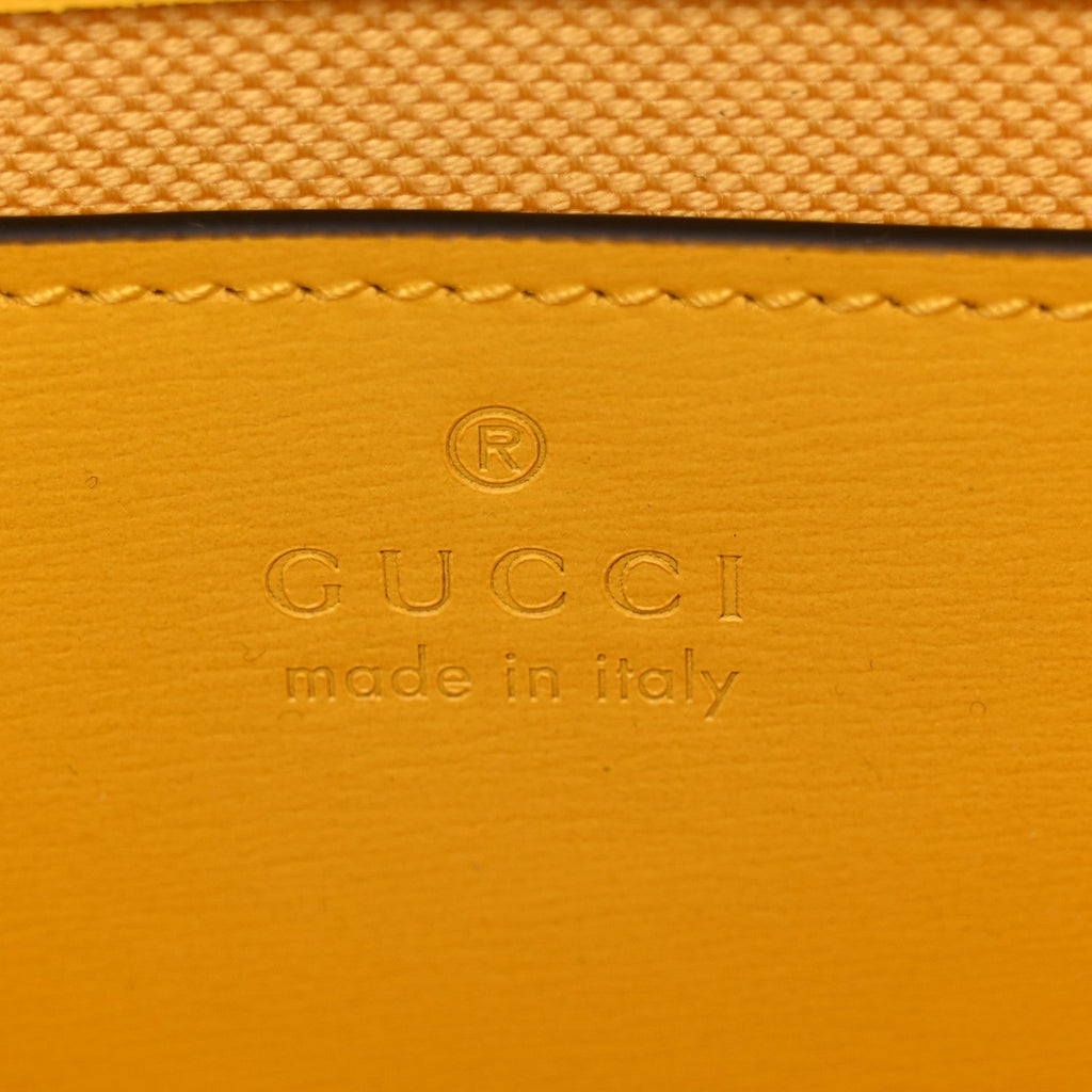 GG Monogram Scratch Lux Calfskin Mini Luce Shoulder Bag Yellow