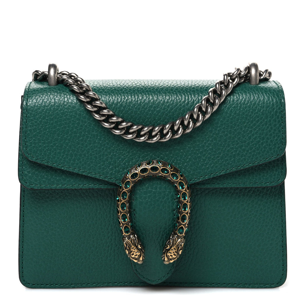 Calfskin Mini Dionysus Shoulder Bag Emerald