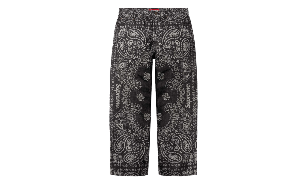 Bandana Jacquard Baggy Jean "SS22 - Black" SU25289