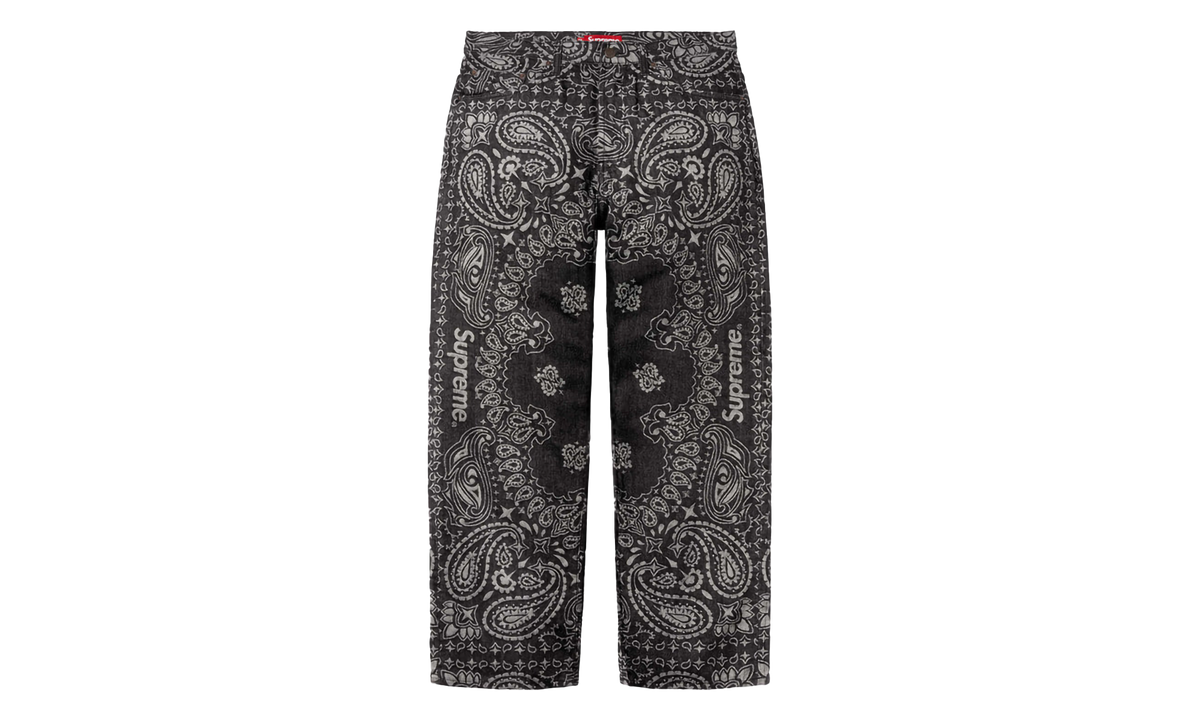 Bandana Jacquard Baggy Jean "SS22 - Black" SU25289