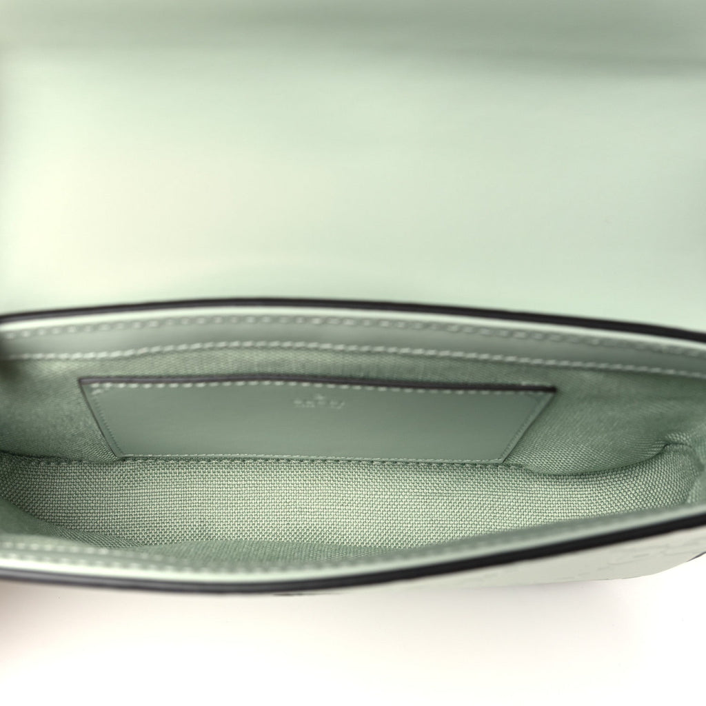 Calfskin GG Super Mini Shoulder Bag Pale Green