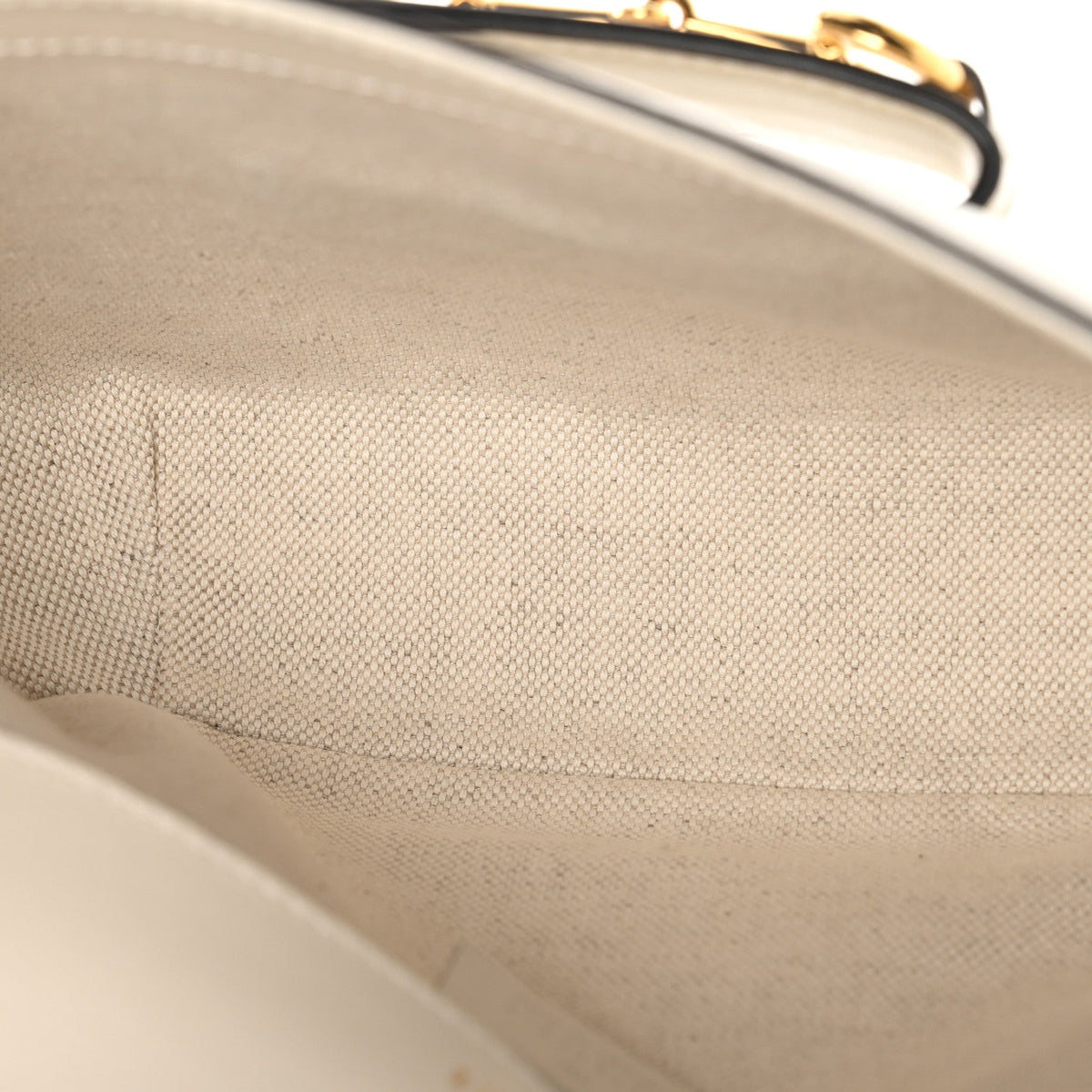 Azalea Calfskin Web Mini Horsebit 1955 Shoulder Bag Mystic White