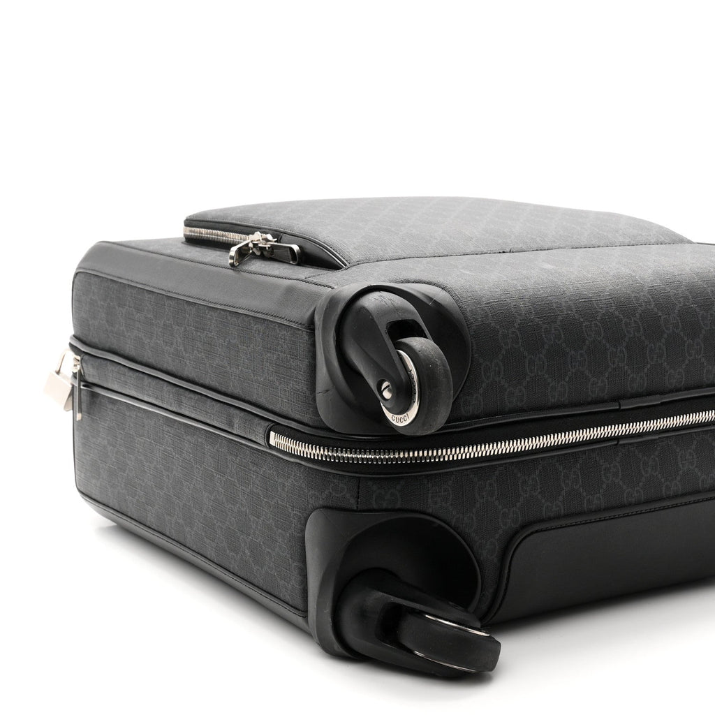 GG Supreme Monogram Calfskin Carry On Trolley Black