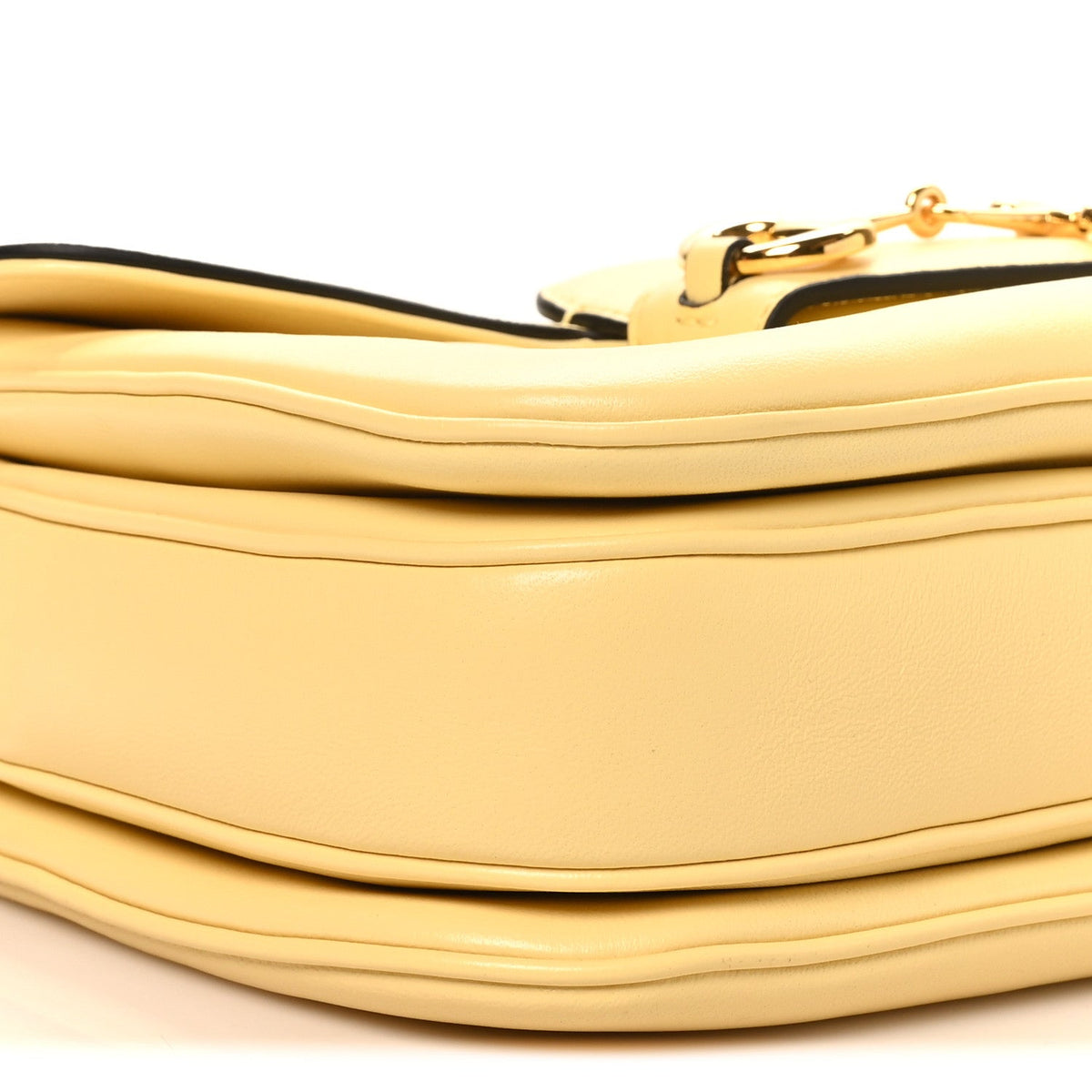 Calfskin Horsebit 1955 Aura Small Shoulder Bag Yellow