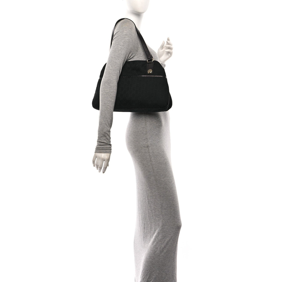 Monogram Medium Charmy Shoulder Bag Black