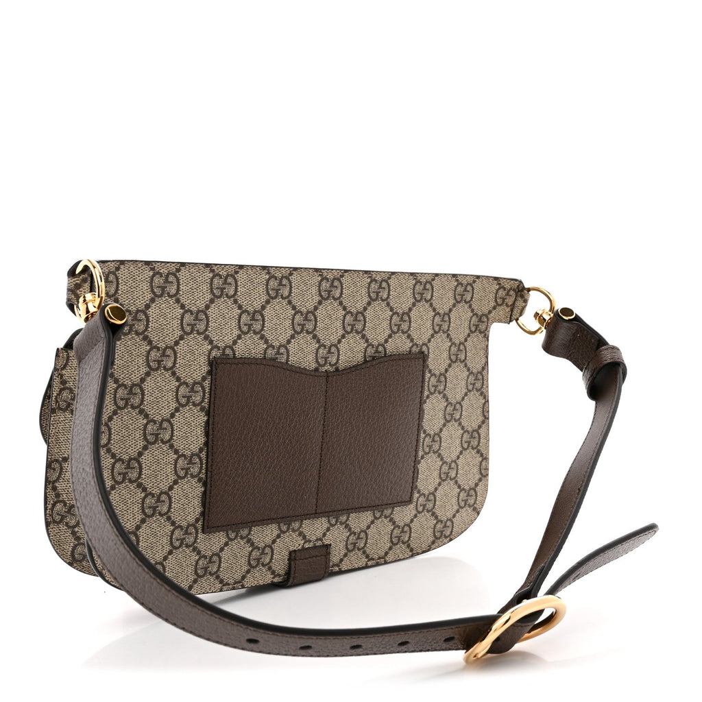GG Supreme Monogram Textured Dollar Calfskin Blondie Belt Bag Beige Ebony New Acero