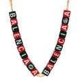 X BALENCIAGA Resin Symbols Necklace Green Red