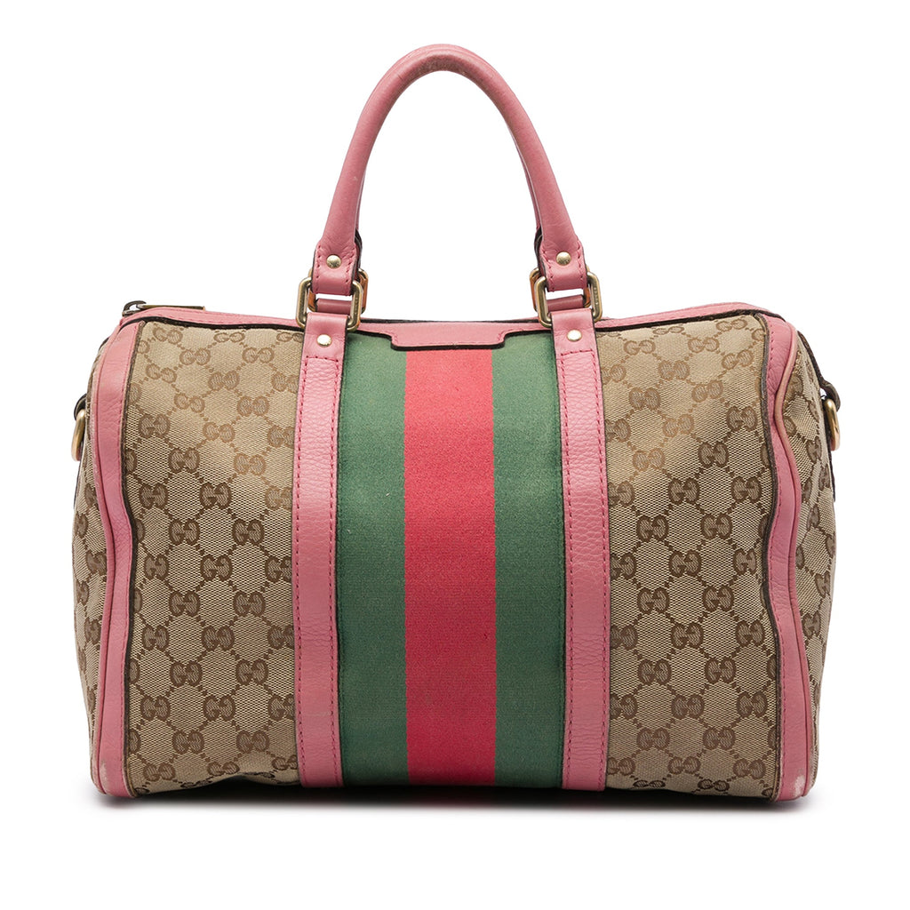 Vintage Web Boston Bag GG Canvas Medium