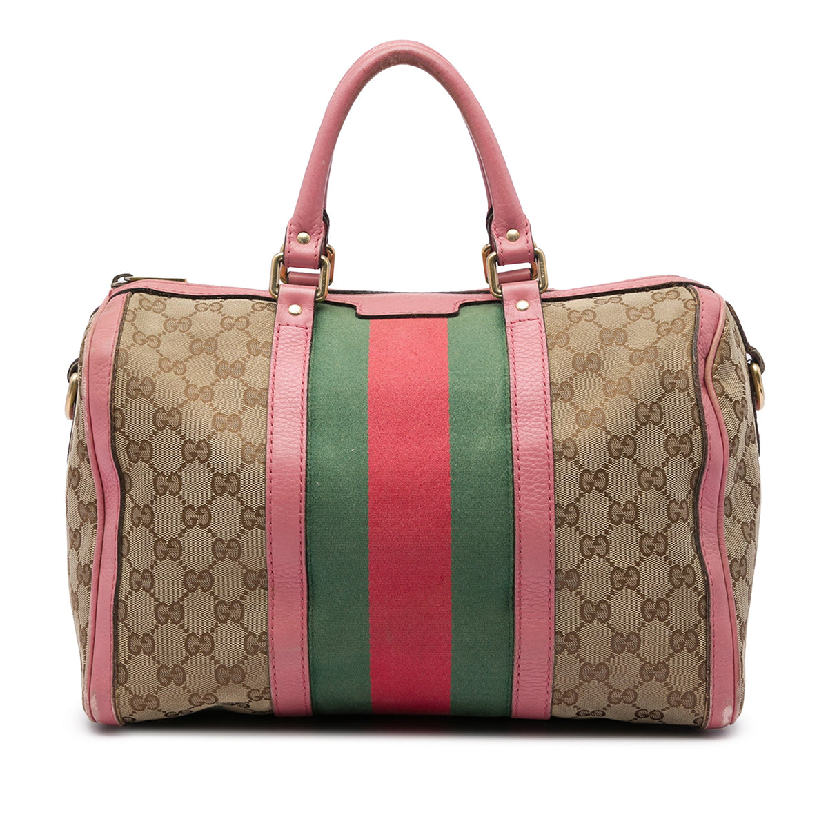 Vintage Web Boston Bag GG Canvas Medium