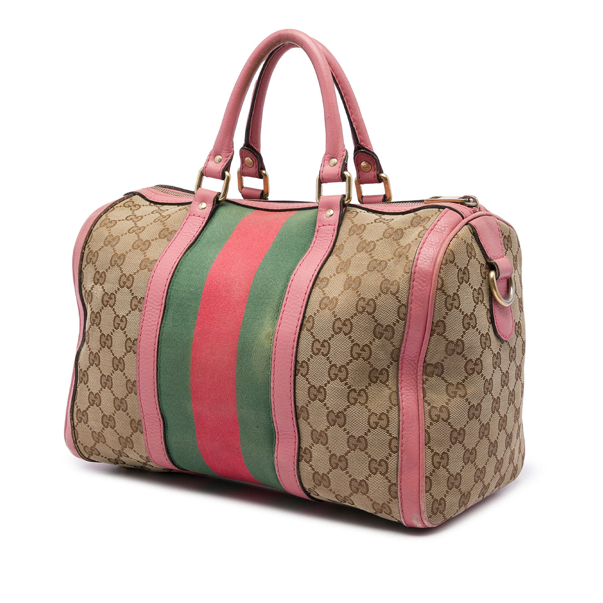 Vintage Web Boston Bag GG Canvas Medium