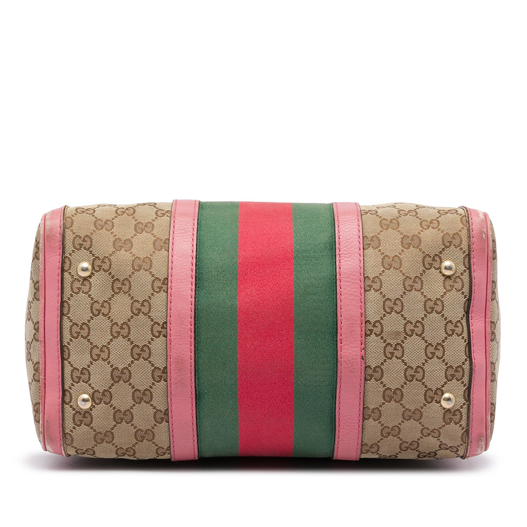 Vintage Web Boston Bag GG Canvas Medium