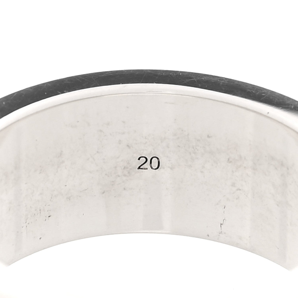 X ADIDAS Sterling Silver Trefoil GG Monogram Band Ring 53 6.5