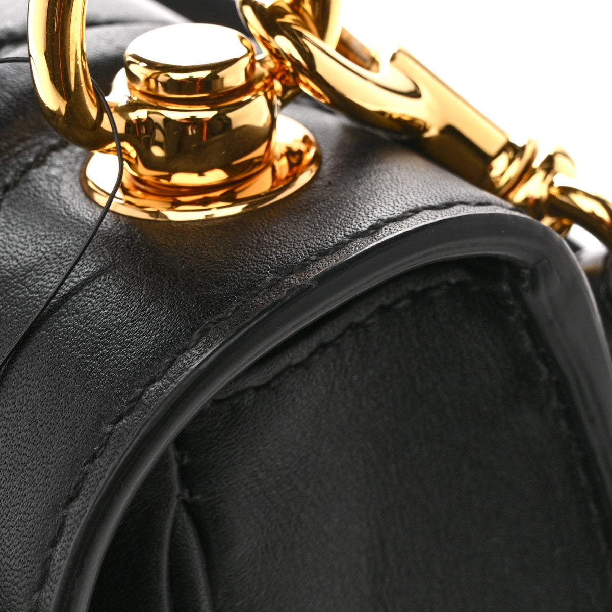 Arabella Calfskin Medium Blondie Top Handle Bag  Black