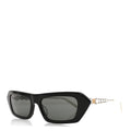 Acetate Crystal Rectangle Sunglasses GG0642S Black Gold
