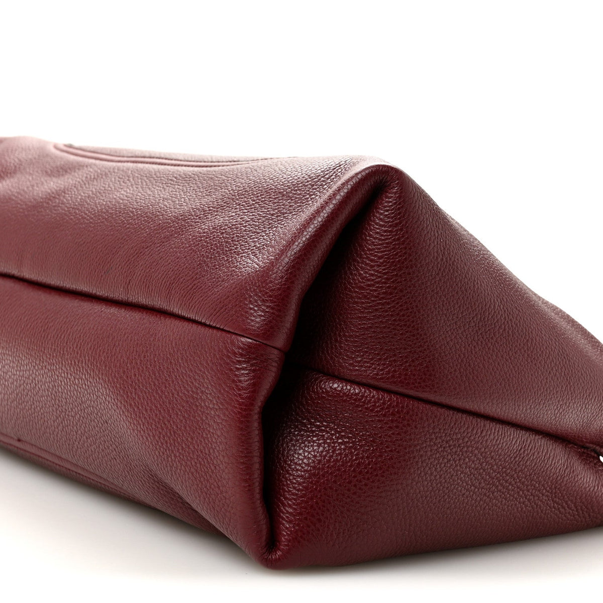 Grained Calfskin Softbit Maxi Shoulder Bag Rosso Ancora