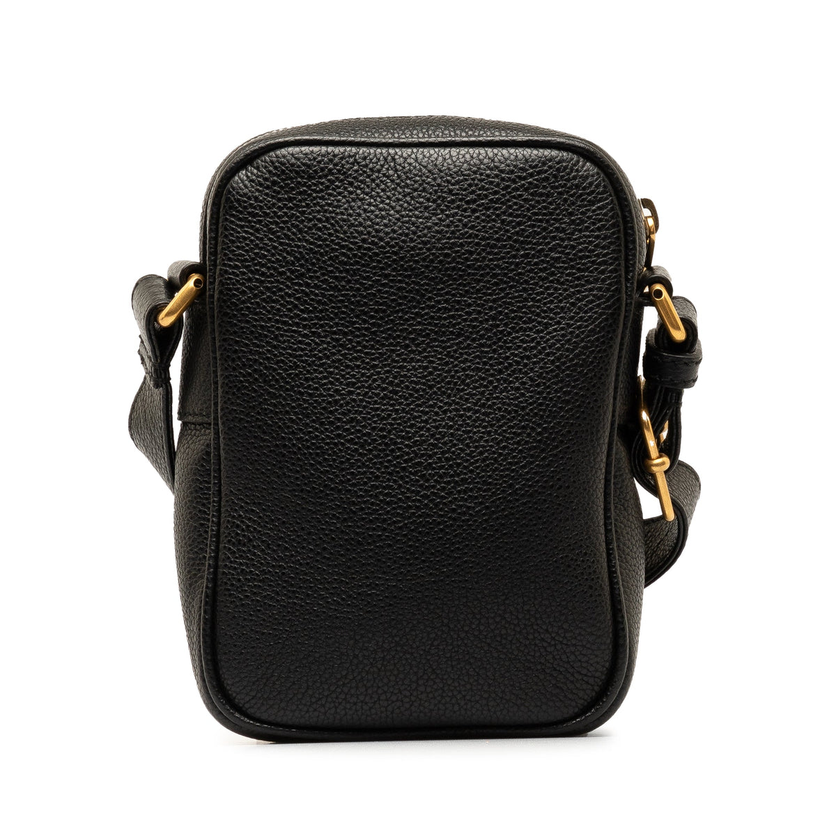 Logo Zip Messenger Bag Printed Leather Mini
